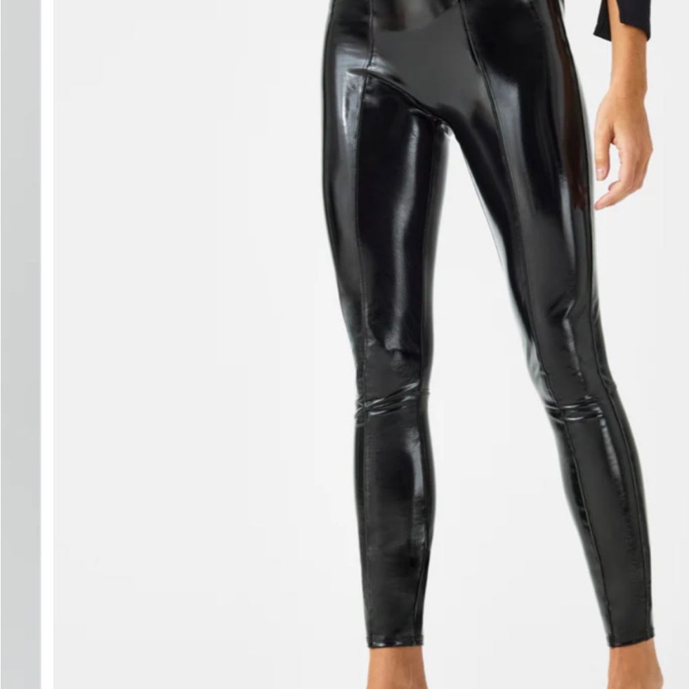 Spanks Patten leather pants!